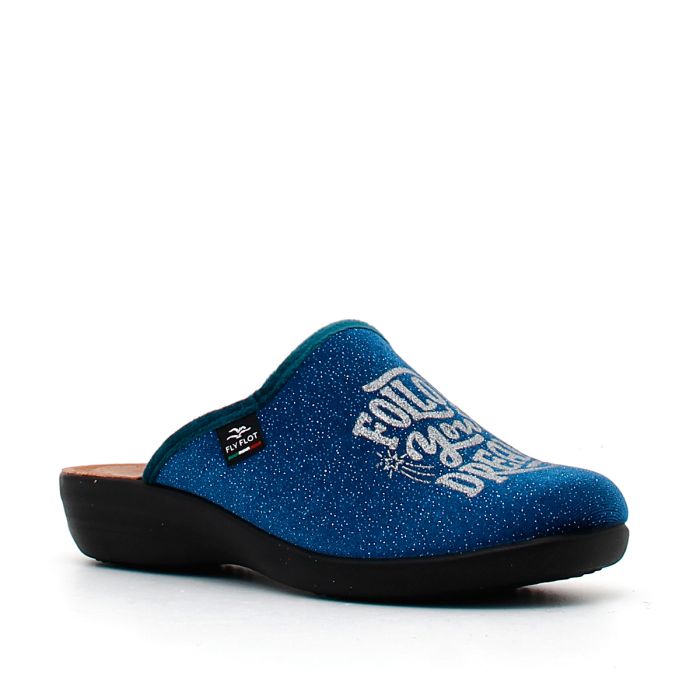 Fly Flot 863553 Pantofole Donna – Microfibra Stretch, Suola In PU E Plantare Estraibile, Chiusura Velcro