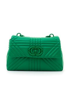 GRATE STEPHY MED.HAND BAG LEATHER GREEN